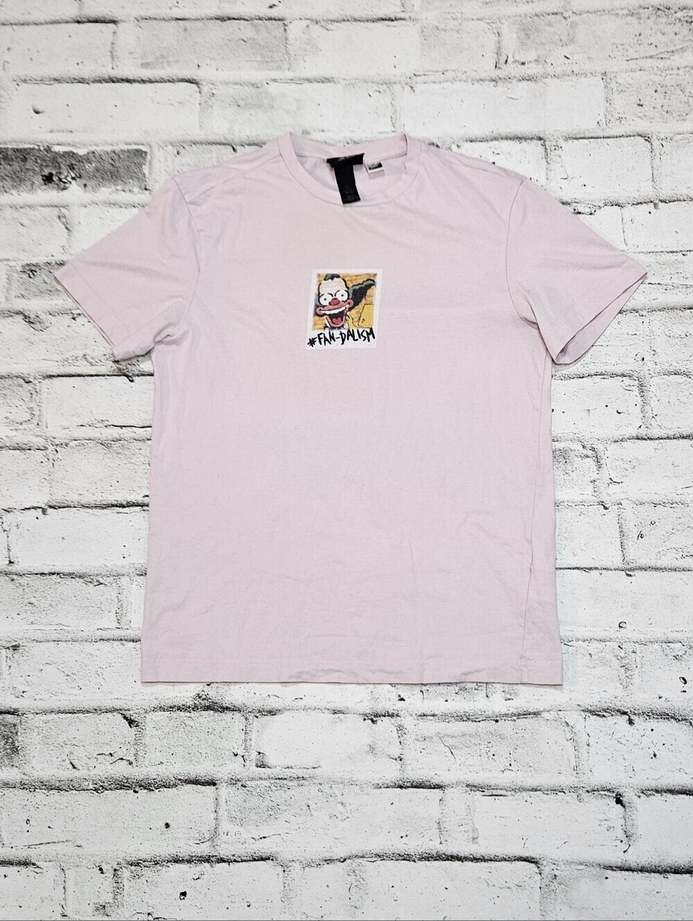 H&M The Simpsons Krusty Fan Dalism Graphic T Shirt Pink Small